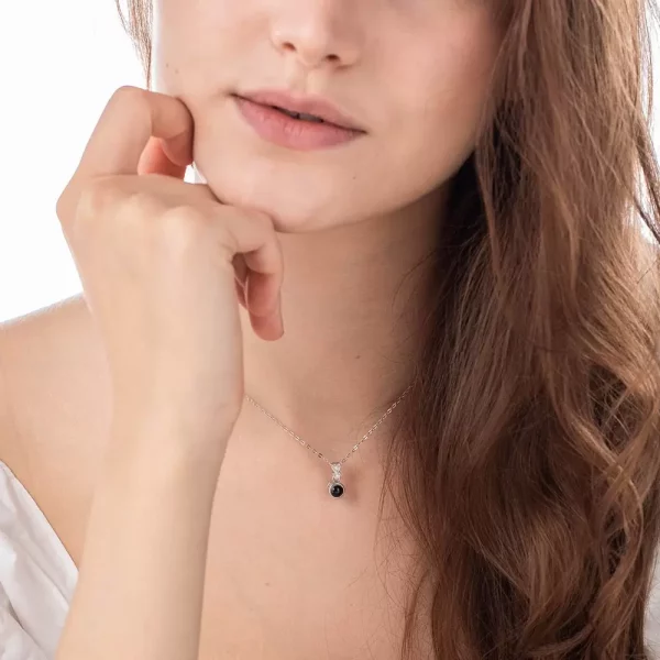 Personalised Double Heart Dainty Photo Projection Necklace - Image 5