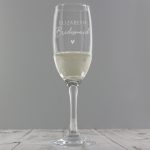 Personalised Bridesmaid Flute Glass