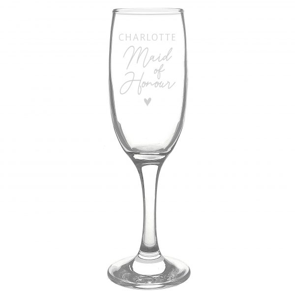 Personalised Maid of Honour Flute Glass - Image 3