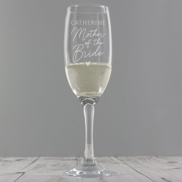 Personalised Mother of the Bride Flute Glass