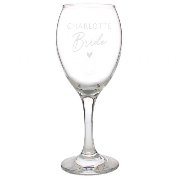 Personalised Bride Wine Glass - Image 3