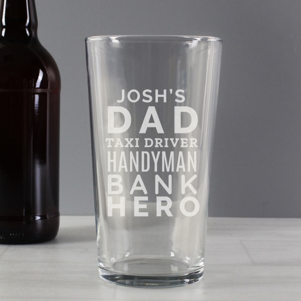 Personalised 'Dad Jobs' Pint Glass - Image 4