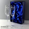 Personalised Hand Cut Mr & Mrs Pair of Flutes in Gift Box