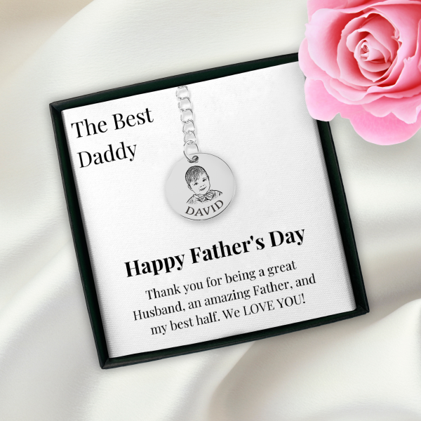 Baby Portrait Photo Keychain - Father's Day Gift - Image 4
