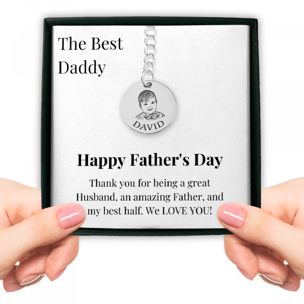 Baby Portrait Photo Keychain - Father's Day Gift - Image 3