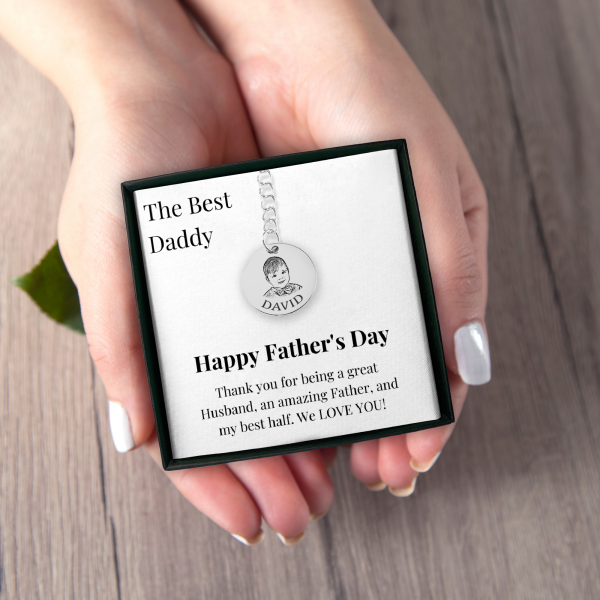 Baby Portrait Photo Keychain - Father's Day Gift - Image 6