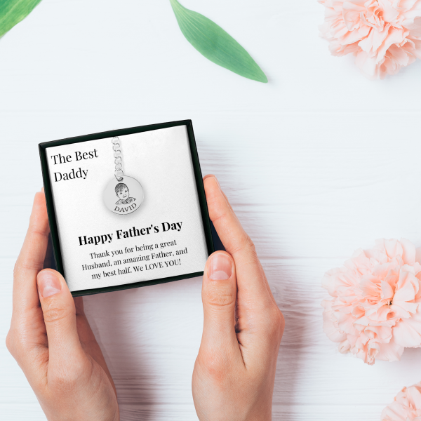 Baby Portrait Photo Keychain - Father's Day Gift - Image 5