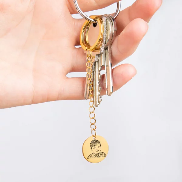 Baby Portrait Photo Keychain - Father's Day Gift - Image 8