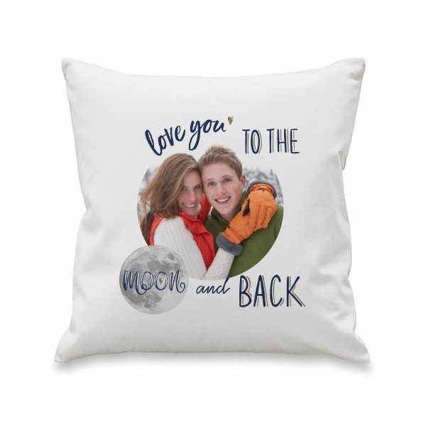 Personalised Moon & Back Photo Upload Cushion - Image 2