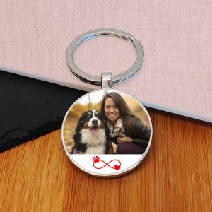 Photo Upload Paw Eternity Key Ring