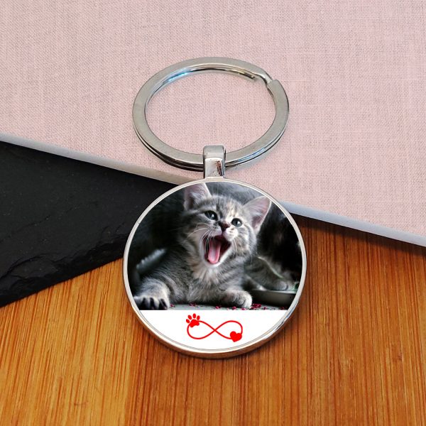 Photo Upload Paw Eternity Key Ring - Image 3