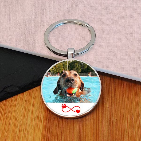 Photo Upload Paw Eternity Key Ring - Image 4