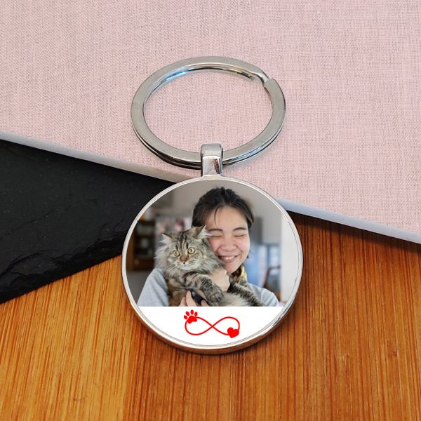 Photo Upload Paw Eternity Key Ring