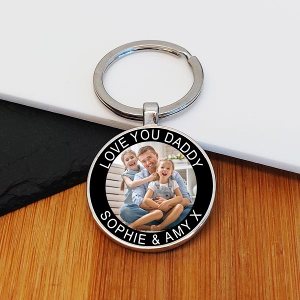 Love You Daddy Photo Upload Key Ring - Image 3