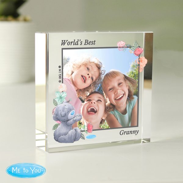 Personalised Me To You Floral Photo Upload Crystal Token - Image 3