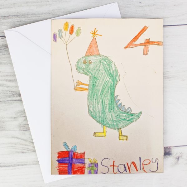 Personalised Childrens Drawing Photo Upload Card - Image 4