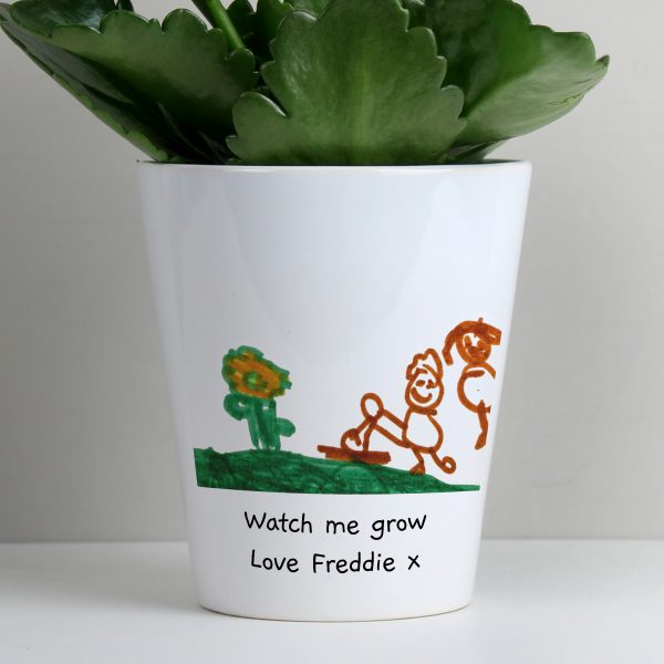 Personalised Childrens Drawing Photo Upload Plant Pot - Image 12
