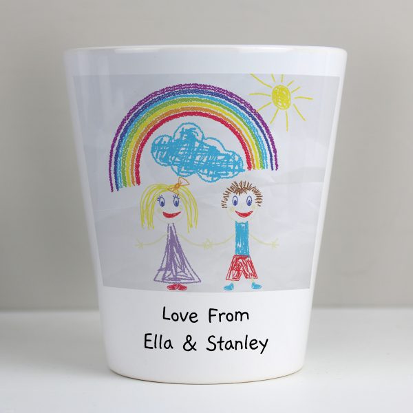 Personalised Childrens Drawing Photo Upload Plant Pot - Image 8