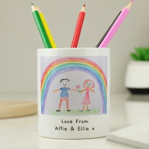 Personalised Childrens Drawing Photo Storage Pot