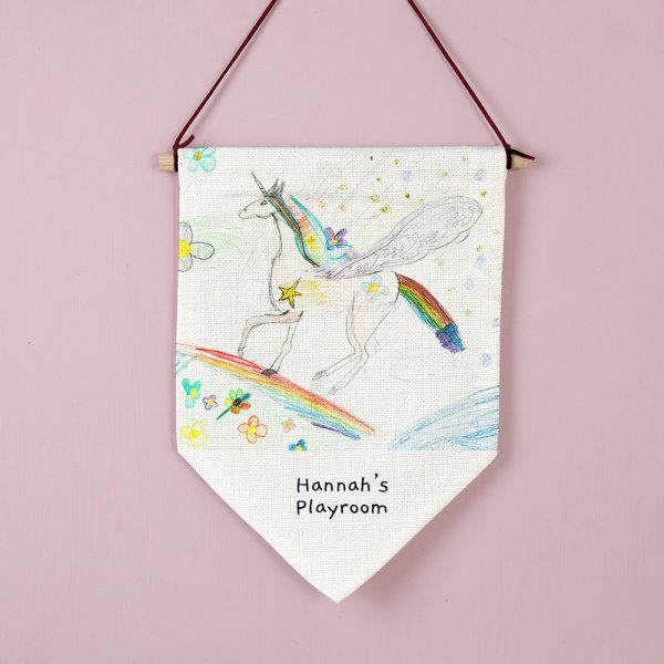 Personalised Childrens Drawing Photo Upload Hanging Banner - Image 4