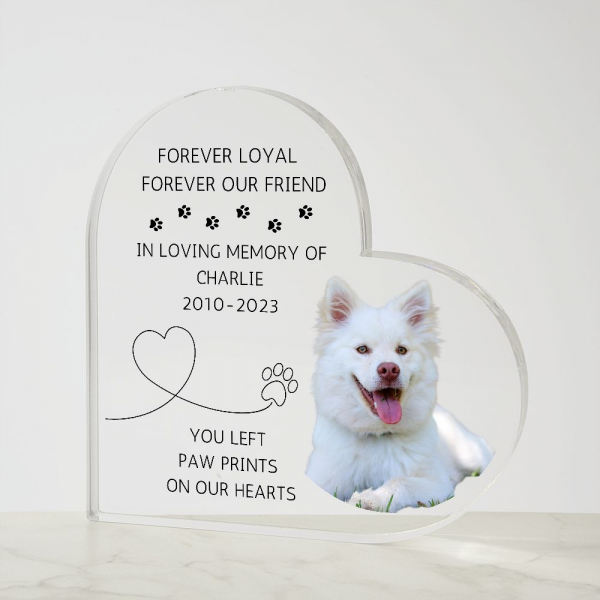 Personalised Freestanding Acrylic Pet Memorial Plaque - Image 3