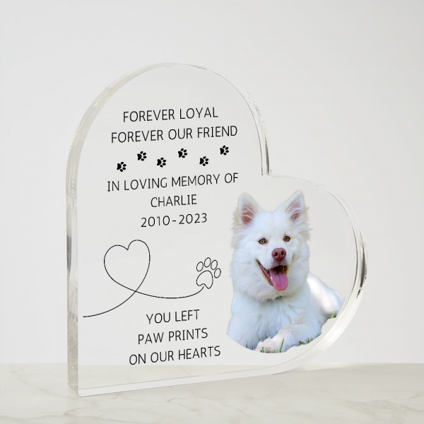 Pet Memorial Acrylic Heart