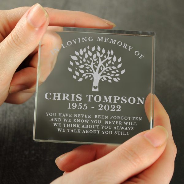 Personalised In Loving Memory Family Tree Crystal Token - Image 3