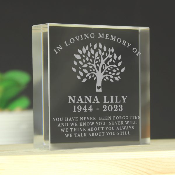 Personalised In Loving Memory Family Tree Crystal Token - Image 4