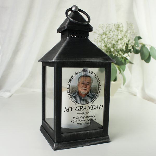 Personalised Light In Our Hearts Photo Upload Black Lantern - Image 4