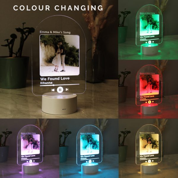Personalised Our Song Photo Upload LED Colour Changing Light - Image 3