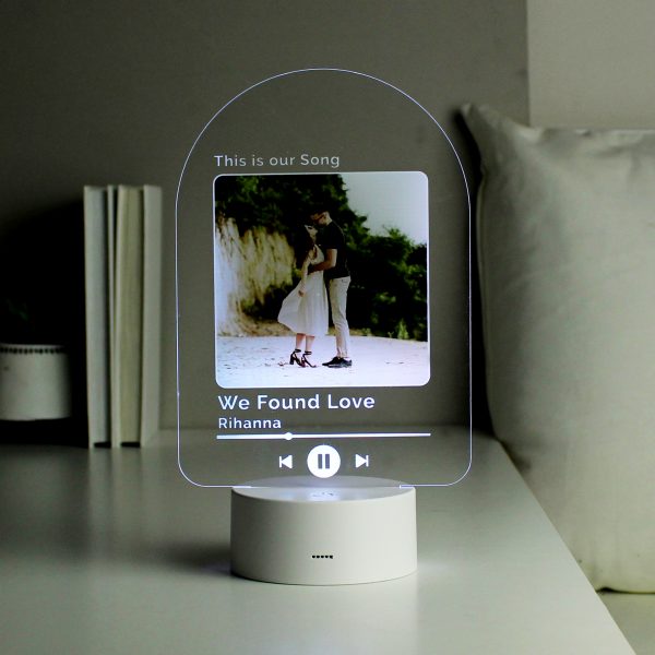 Personalised Our Song Photo Upload LED Colour Changing Light - Image 5