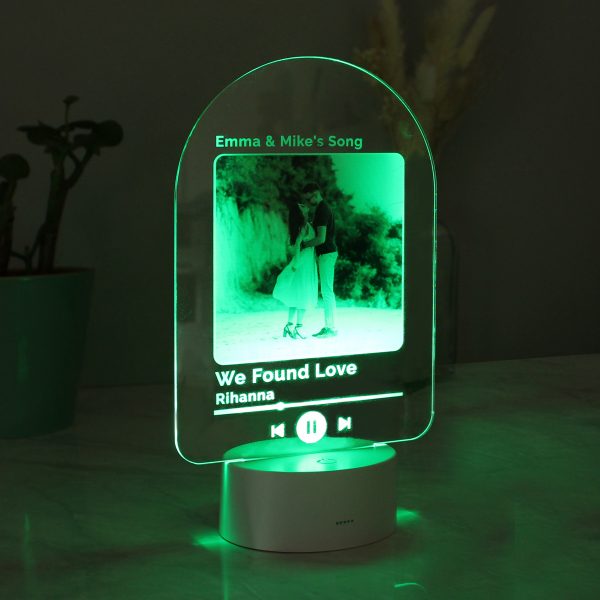 Personalised Our Song Photo Upload LED Colour Changing Light - Image 8