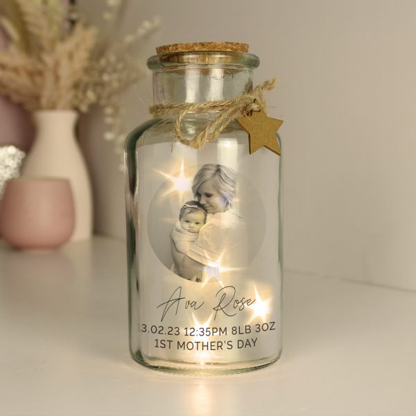 Personalised Photo Upload LED Glass Jar - Image 2