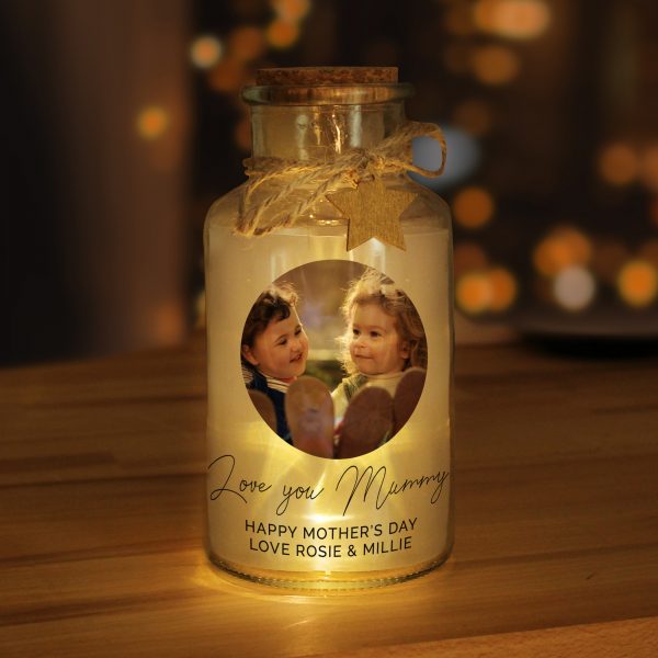 Personalised Photo Upload LED Glass Jar - Image 3