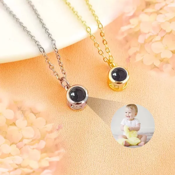 Simple Personalised Photo Projection Necklace - Image 2