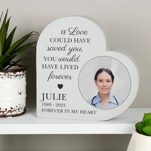 Personalised Memorial Photo Upload Heart Ornament - Image 4