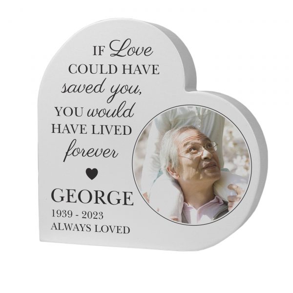 Personalised Memorial Photo Upload Heart Ornament