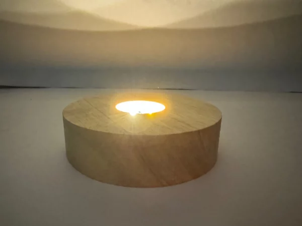 Wooden style round lightbase