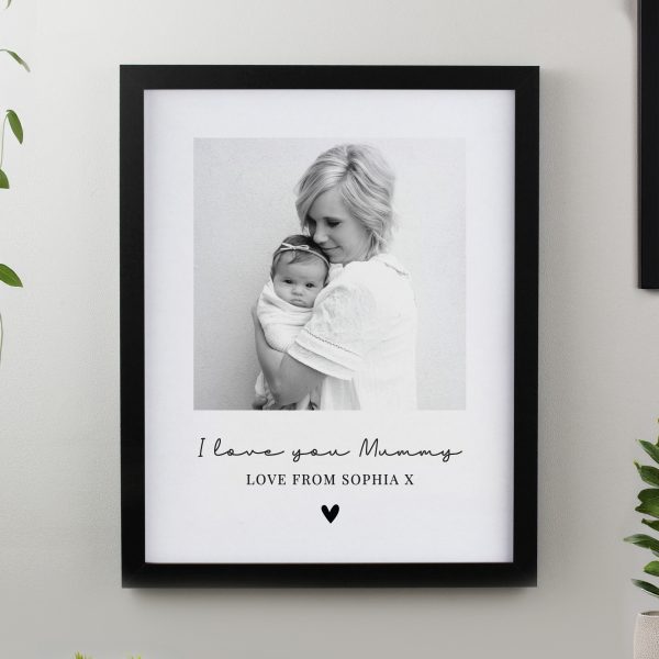 Personalised Black Photo Upload Frame Gift