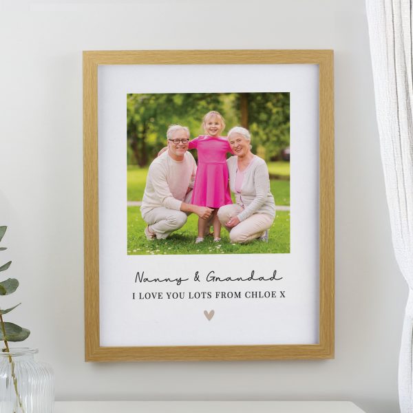 Personalised Oak Photo Upload Frame