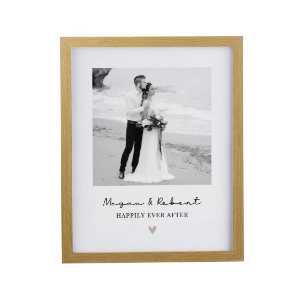 Personalised Oak Photo Upload Frame