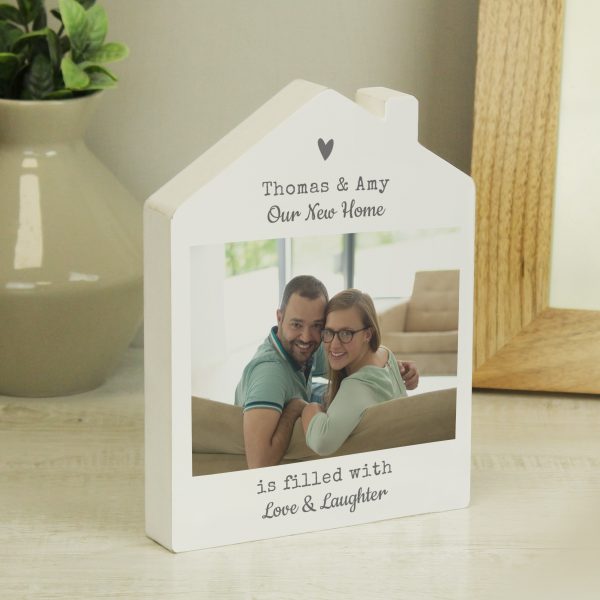 Personalised Photo Upload Wooden House Ornament - Image 2