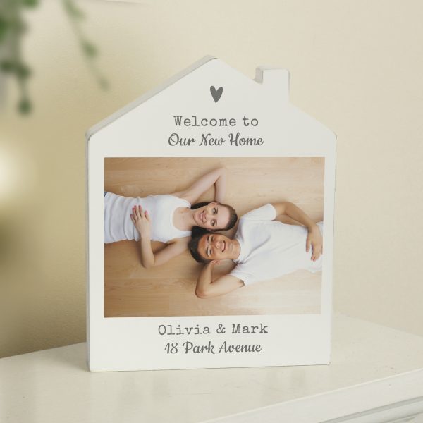 Personalised Photo Upload Wooden House Ornament - Image 4