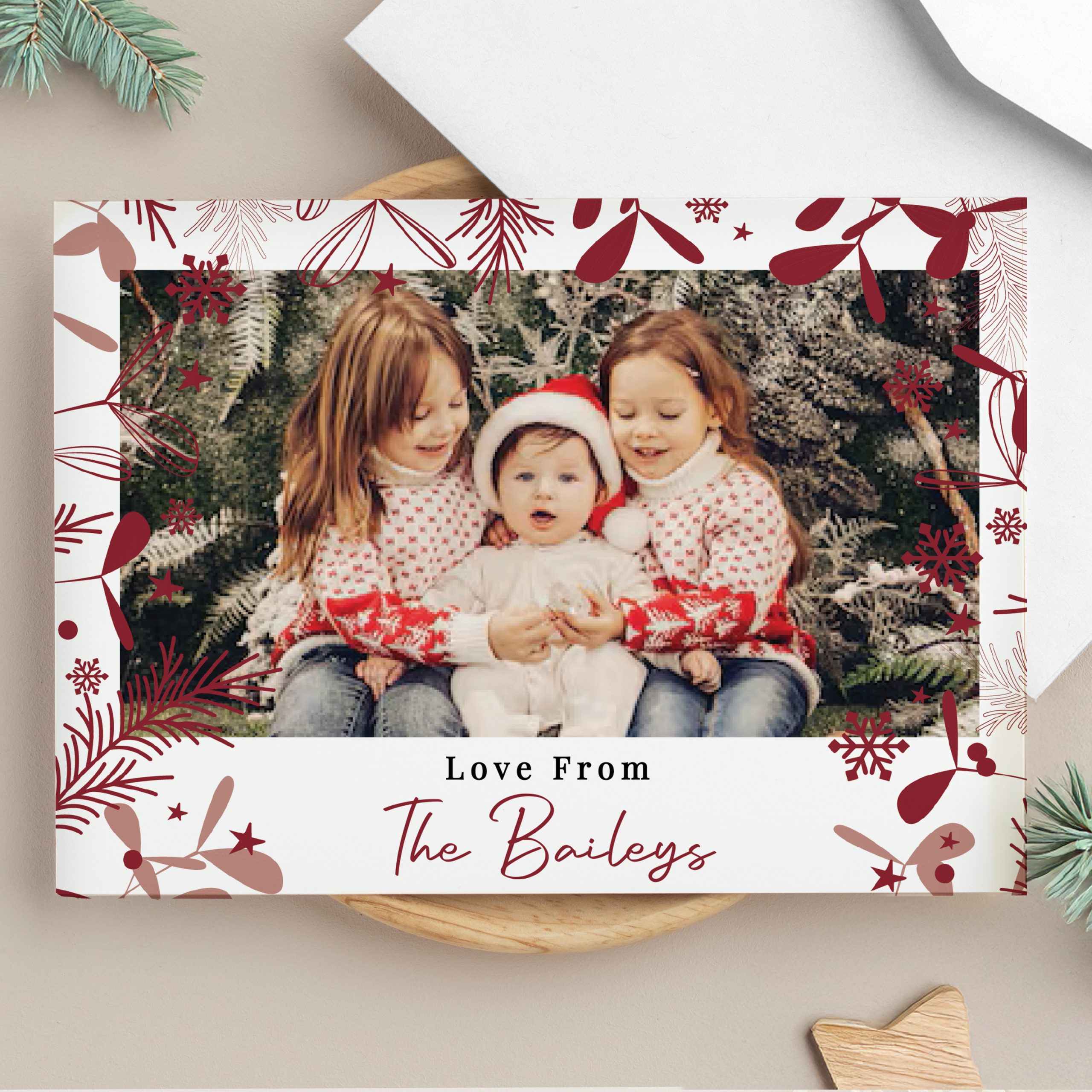 Personalised Photo Upload Pack of 10 Christmas Cards - Image 5