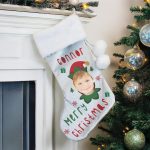 Photo Upload Elf Christmas Stocking Personalised