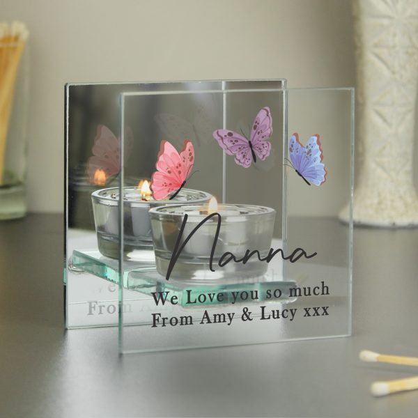 Personalised Butterfly Mirrored Tealight Holder - Image 3
