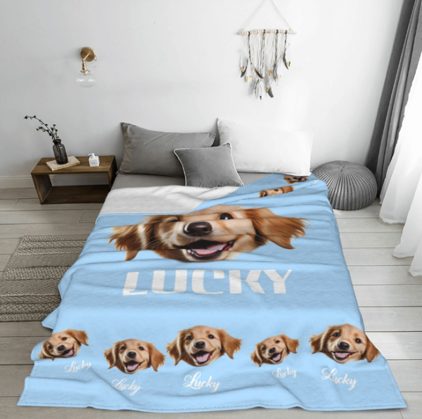 Personalised Pet Photo Blanket Gift - Image 3