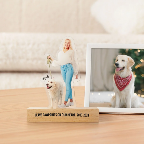 Personalised Photo Acrylic Cut Out with Wooden Stand - Image 4