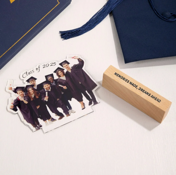 Personalised Photo Acrylic Cut Out with Wooden Stand - Image 5