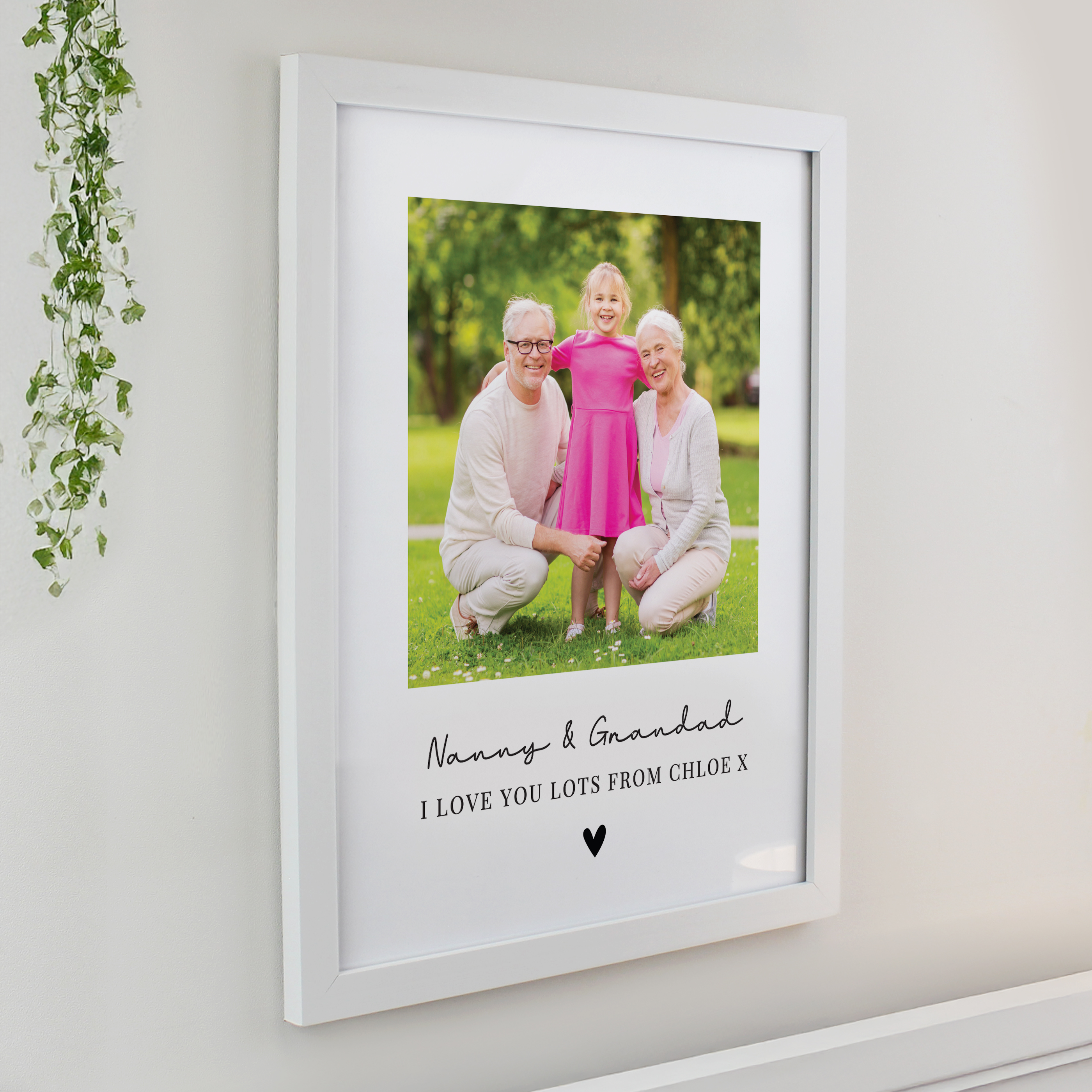 Personalised Heart Photo Upload Poster Frame - Image 3